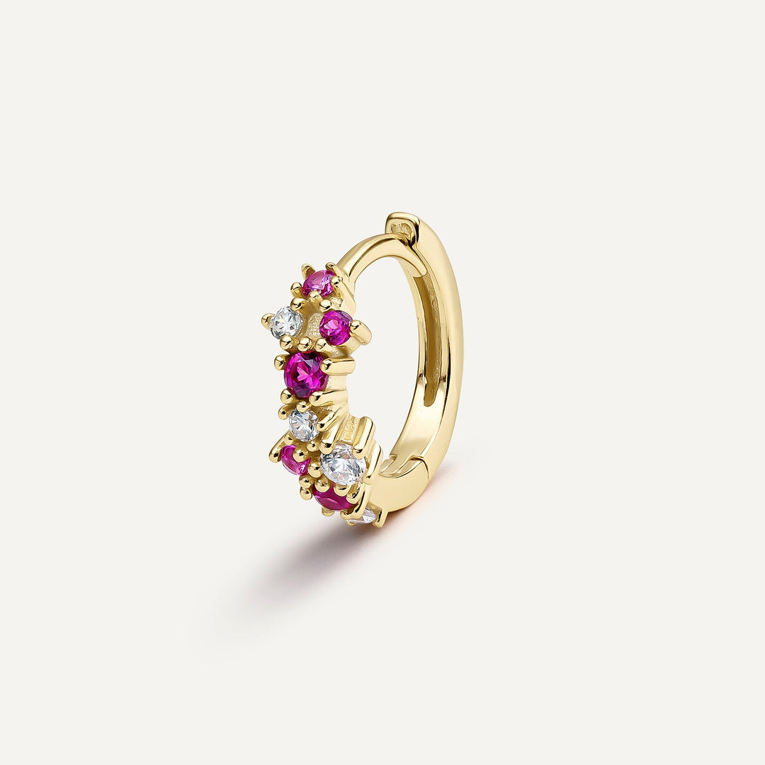 PENDIENTE PIERCING ARO ROSA ZAMBIA