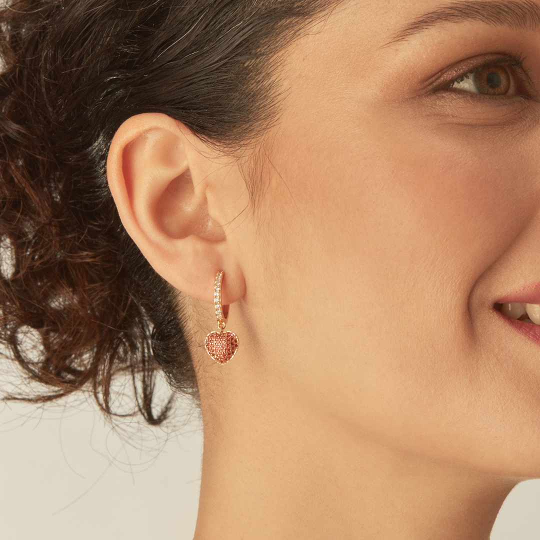 PENDIENTE PIERCING ARO RED HEART