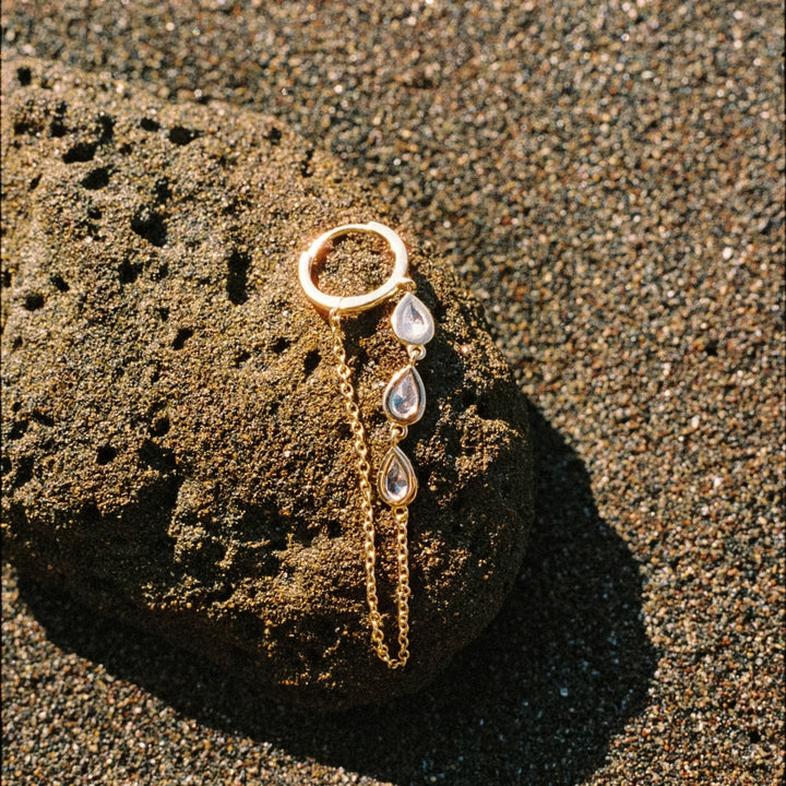 Goldener Zubi-Ring PIERCING-Ohrring