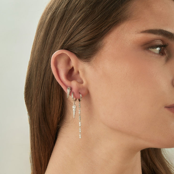PENDIENTE PIERCING ARO DE PLATA SERPIENTE
