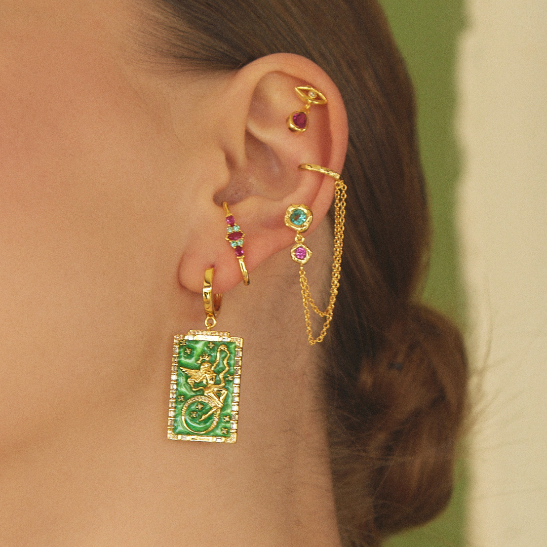 PENDIENTE PIERCING ARO TAROT LA TEMPLANZA
