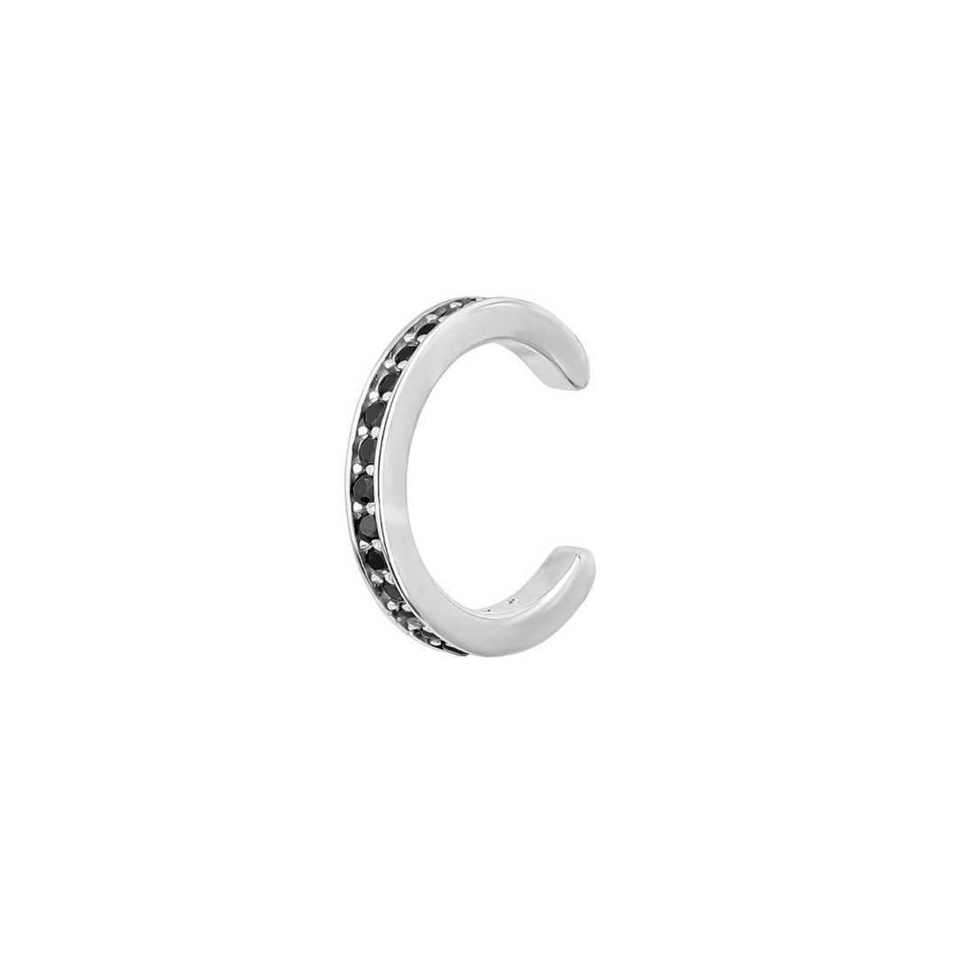 EAR CUFF PLATA NEGRO JOLIE