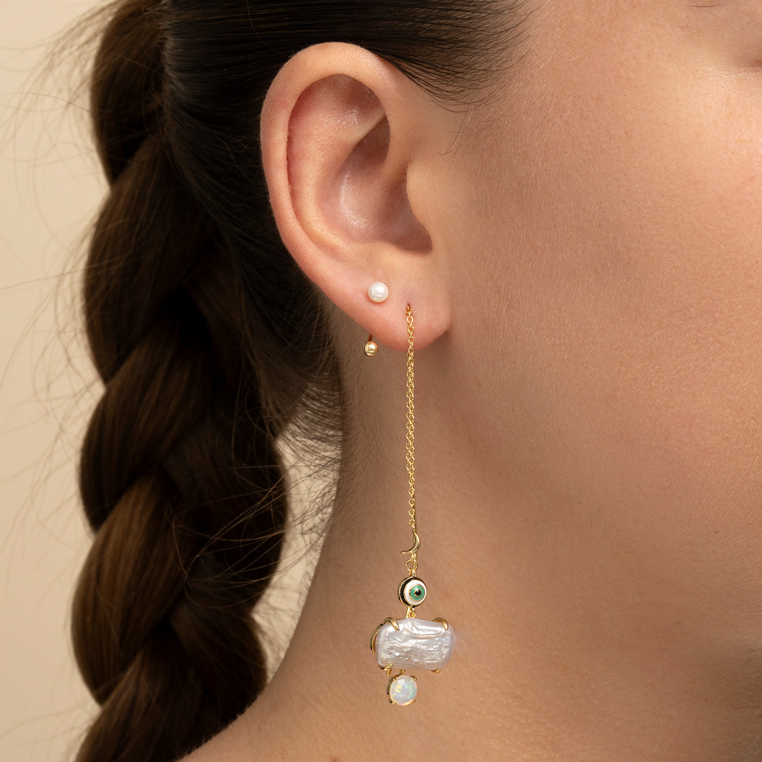 PENDIENTE PIERCING BAROQUE PEARL