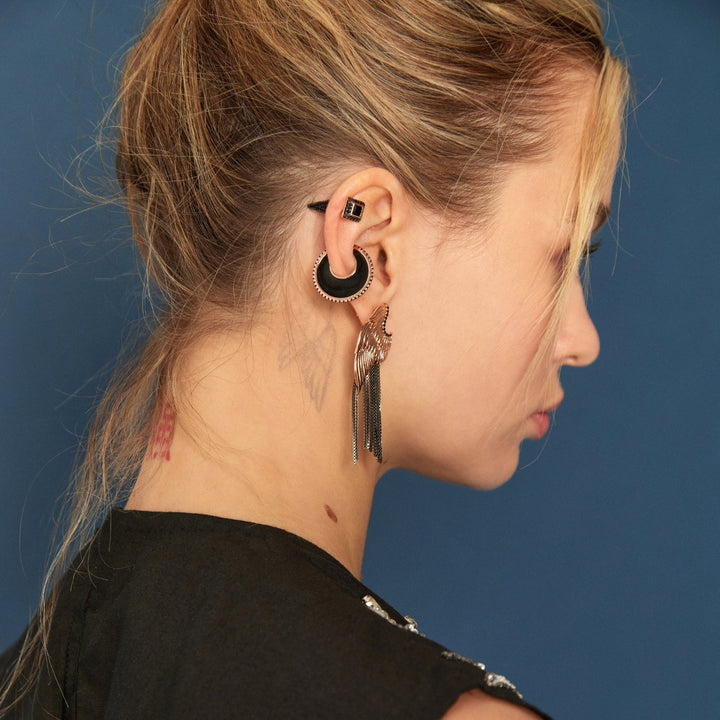 PENDIENTE PIERCING BLACK OBELISK