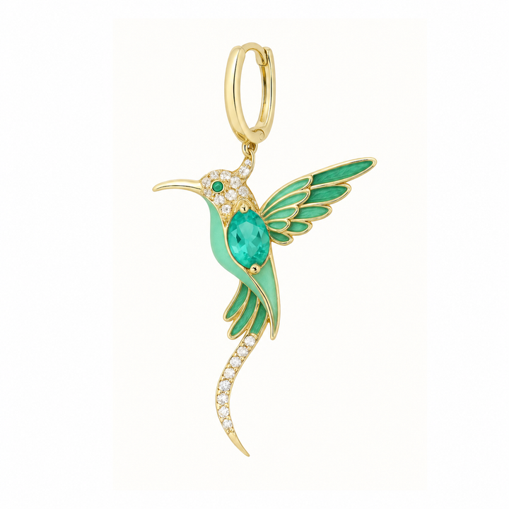 PIERCING HOOP EARRING GREEN SPIRIT
