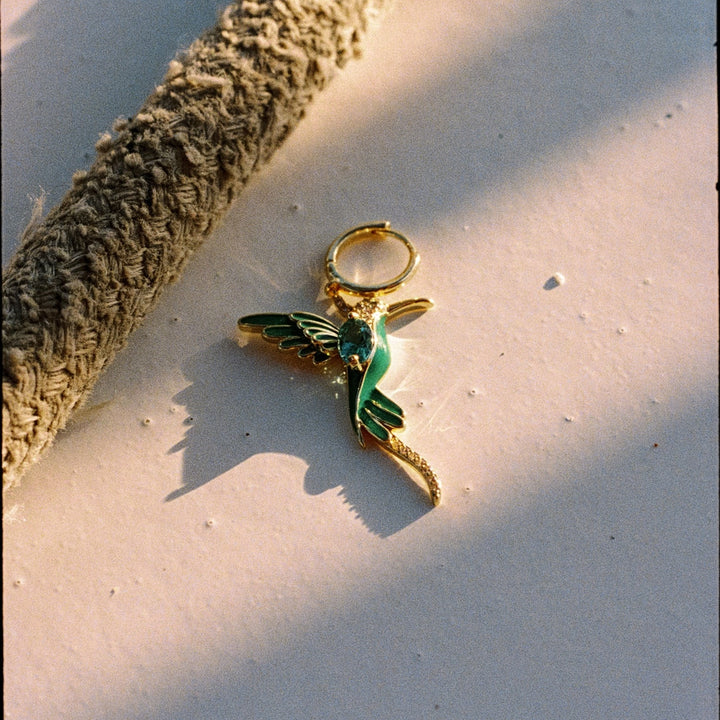PIERCING HOOP EARRING GREEN SPIRIT