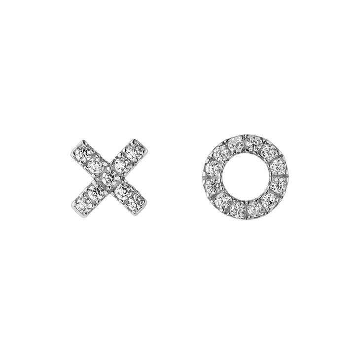 PENDIENTES ASIMÉTRICOS PLATA XOXO