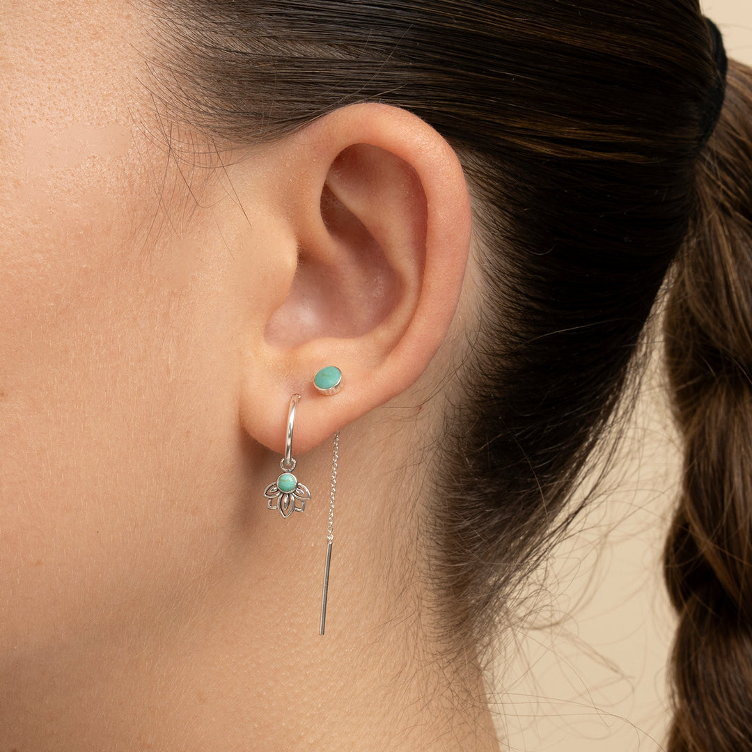 PENDIENTE PIERCING ARO CALA COMTE TURQUESA
