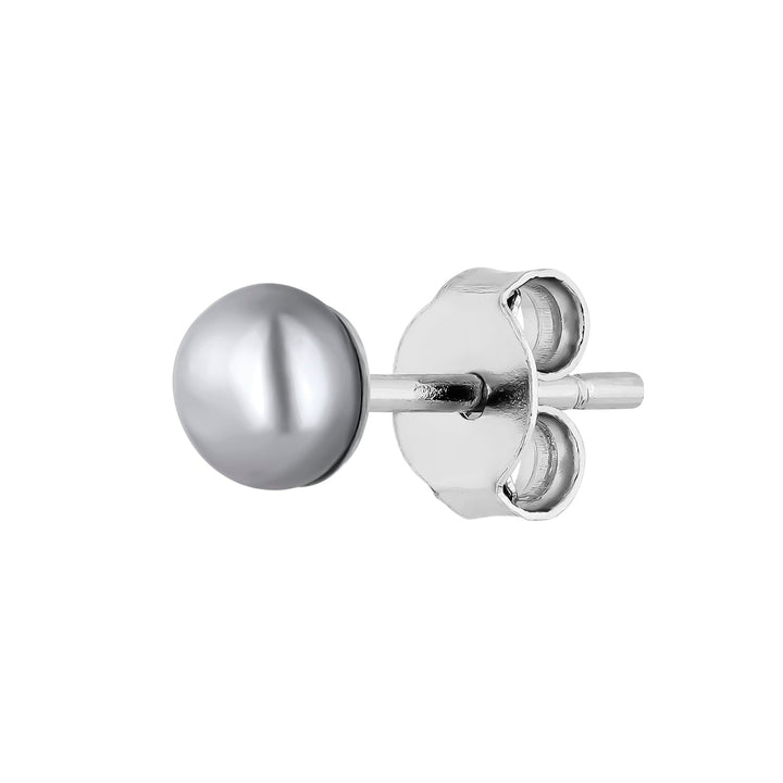 PENDIENTE PIERCING DE PLATA GRIS PETIT  PERLE