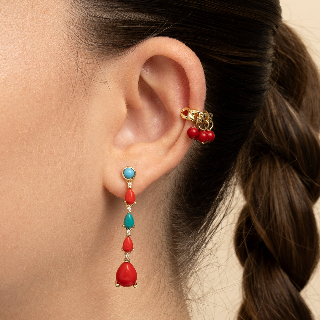 EAR CUFF GARNET AKOYA