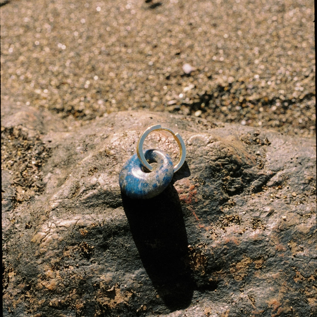 ORECCHINO PIERCING CERCHIO BLUE-TREOPIC