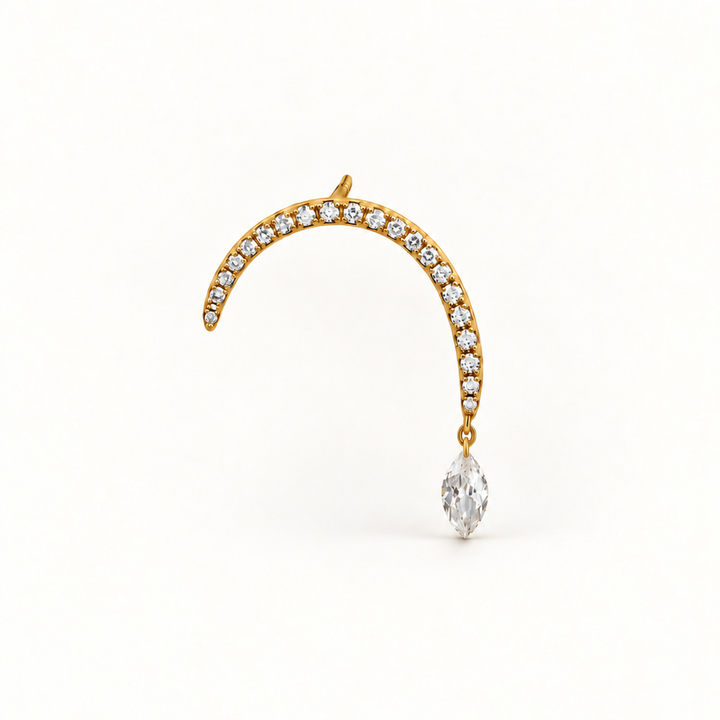 PENDIENTE PIERCING CRYSTAL ARC