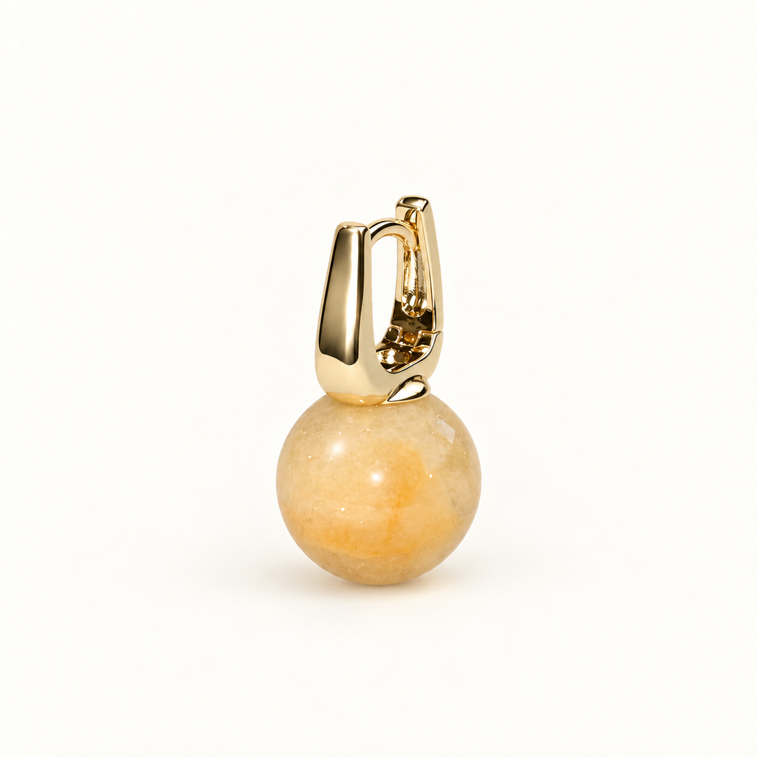 PENDIENTE PIERCING ARO YELLOW JADE SPHÈRE