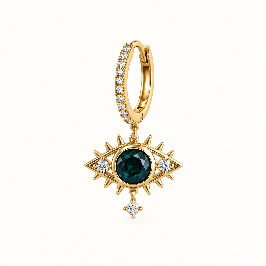 PENDIENTE PIERCING ARO PETROL PROTECTIVE EYE AURA