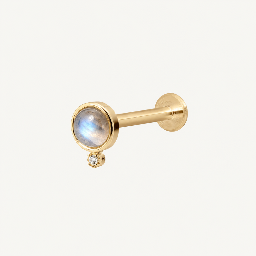 CONFORT PIERCING GREY MOONSTONE LUNELLE