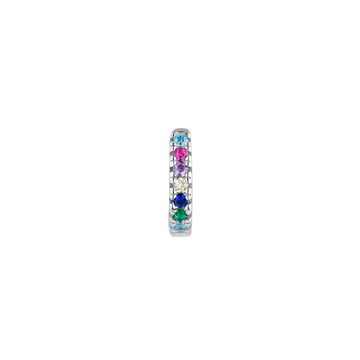 PENDIENTE PIERCING ARO DE PLATA MULTICOLOR SOPHIE