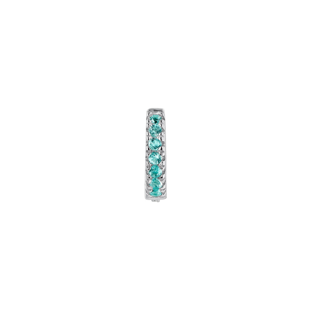 PENDIENTE PIERCING ARO DE PLATA AZUL SOPHIE