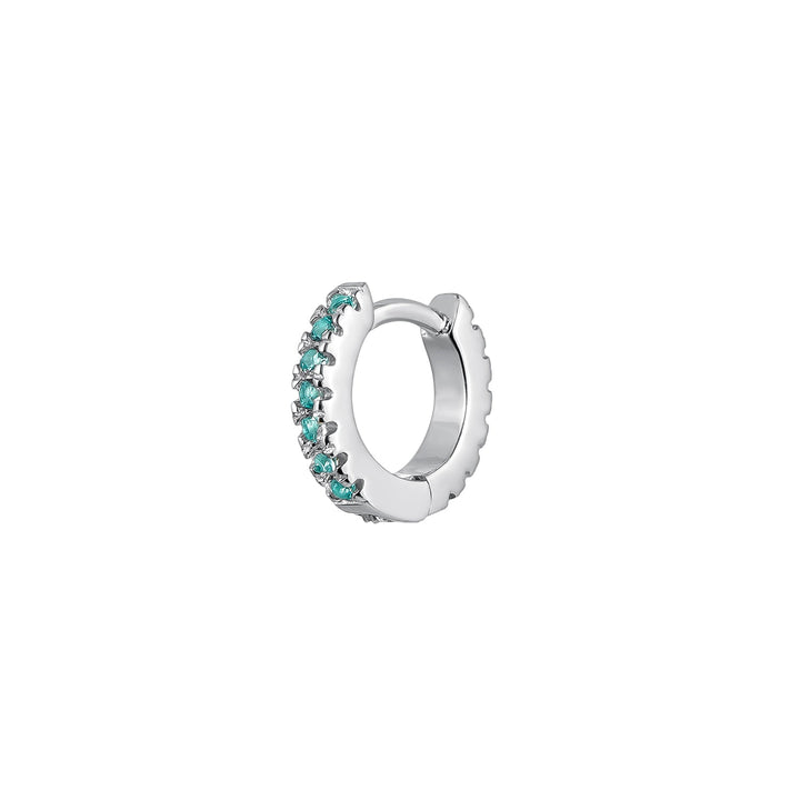 PENDIENTE PIERCING ARO DE PLATA AZUL SOPHIE