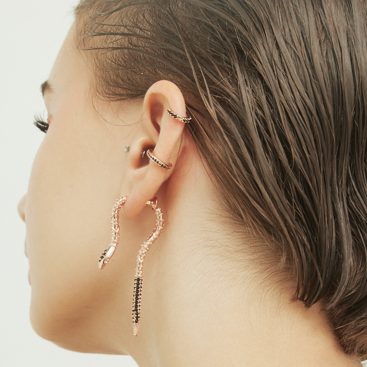 PENDIENTE PIERCING ARO ORO ROSA ESPINELA SOPHIE