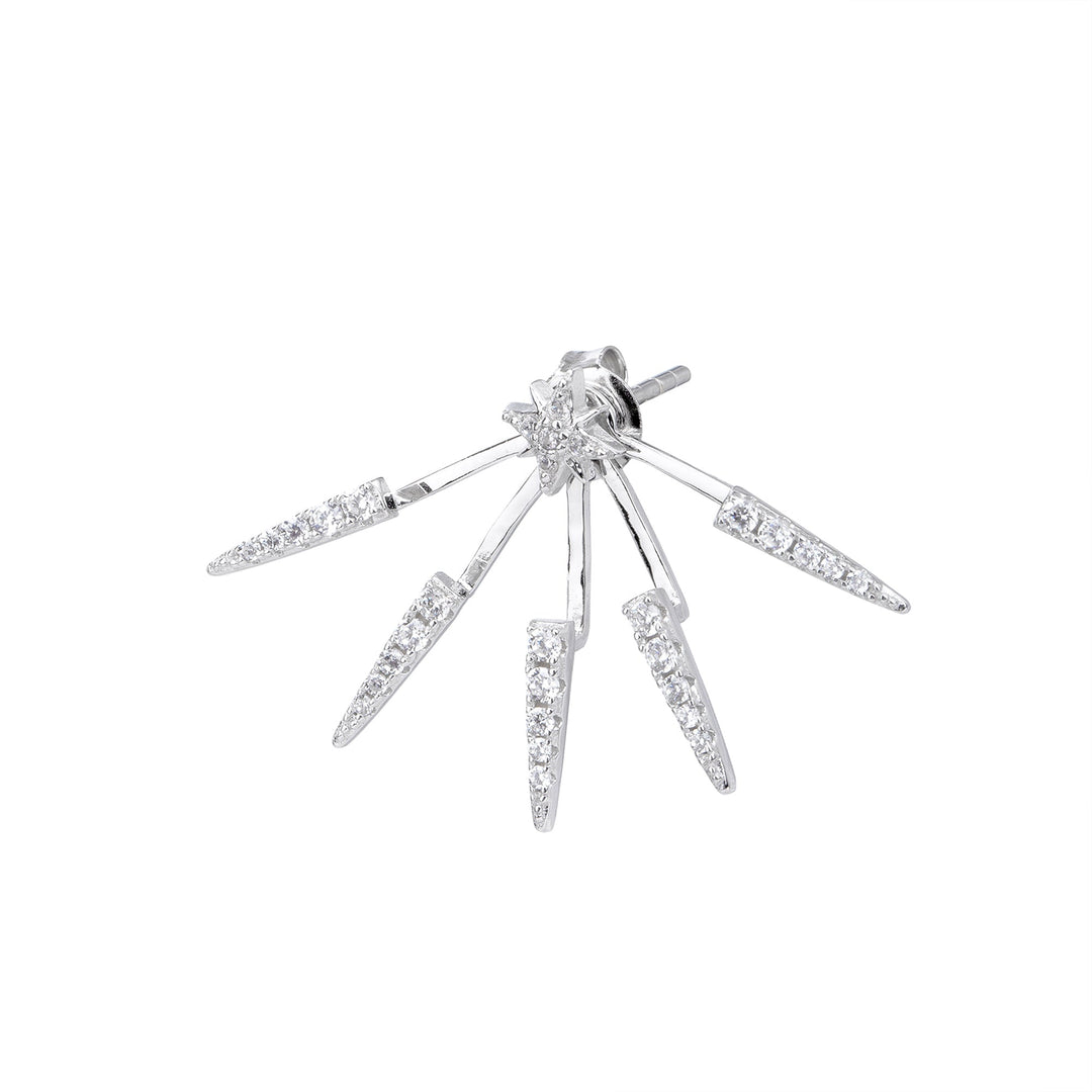 PENDIENTE EAR JACKET DE PLATA GOTHIC