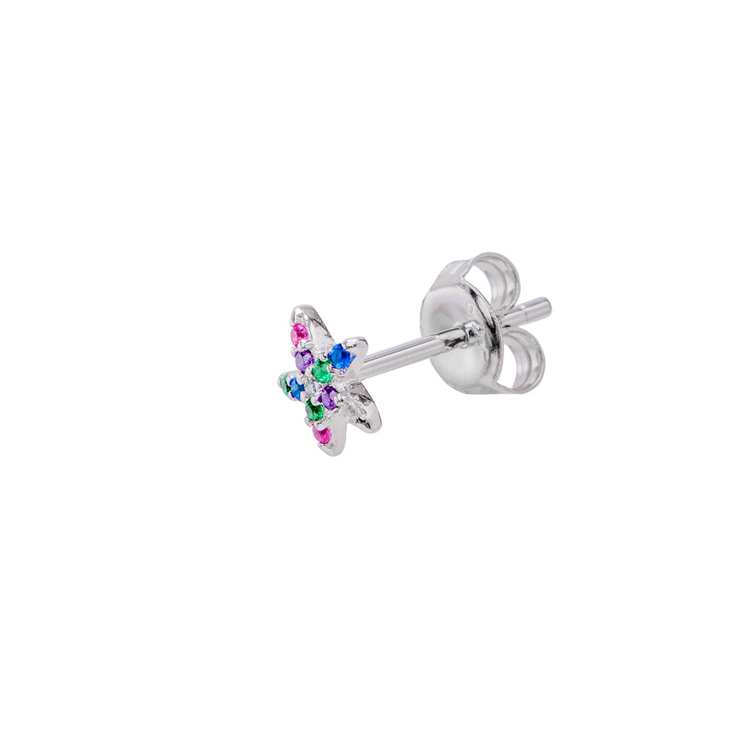 PENDIENTE PIERCING PLATA MULTICOLOR ÉTOILE DE MER