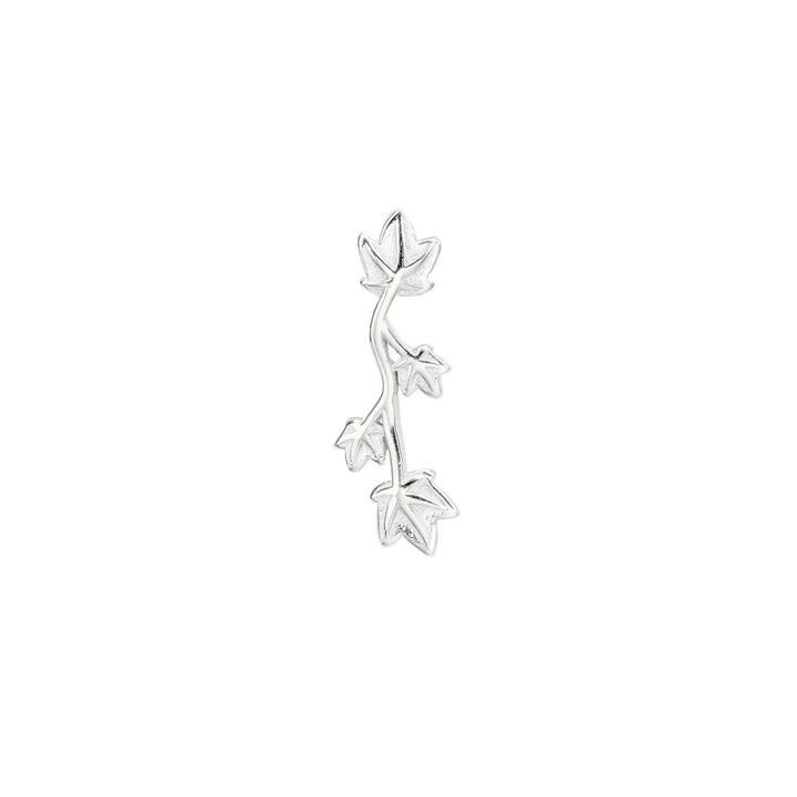 PENDIENTE TREPADOR DE PLATA HOJA ARCE