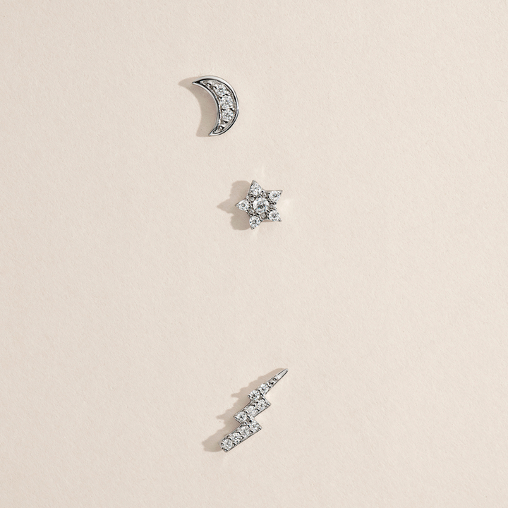 SILBER RAYO PIERCING OHRRING