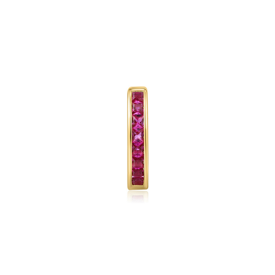 PENDIENTE PIERCING ARO ORO AMARILLO ROSA HOLI HOOP