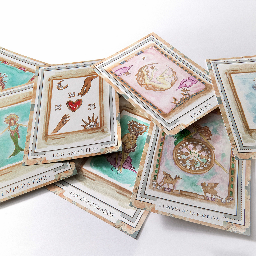 PENDIENTE PIERCING ARO CARTAS TAROT RUEDA DE LA FORTUNA
