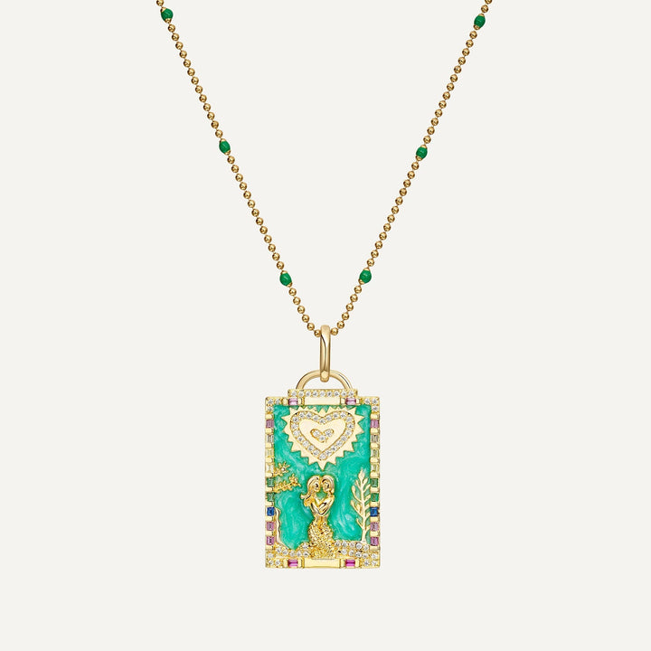 COLGANTE CARTA TAROT LOS ENAMORADOS