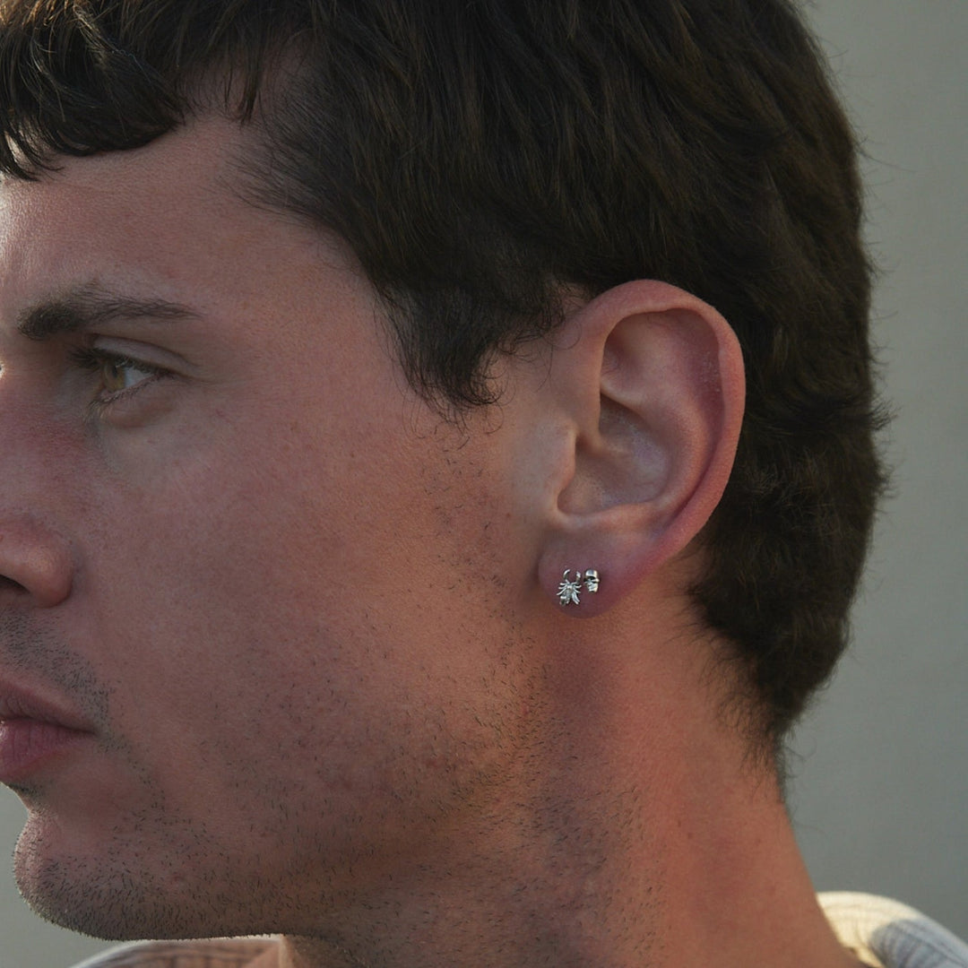 PENDIENTE PIERCING DE PLATA CRANIUM
