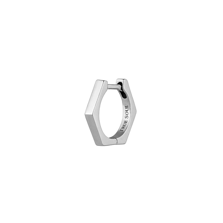 PENDIENTE PIERCING ARO DE PLATA PENTAGON