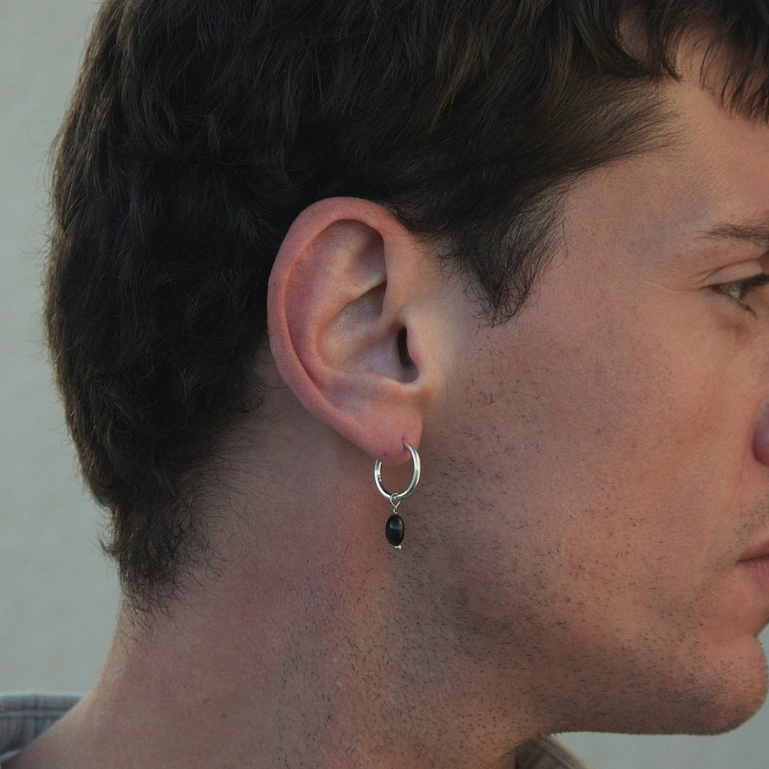PENDIENTE PIERCING ARO BAROQUE BLACK