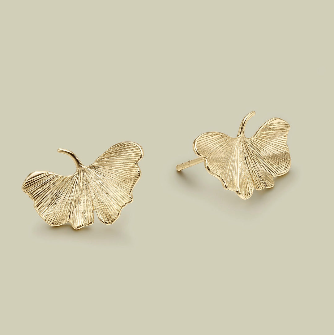 PENDIENTES GOLD GINGKO