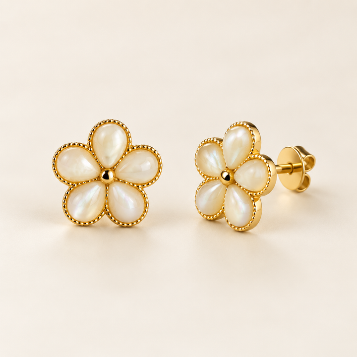 PENDIENTES HOWLITE FLEURETTE